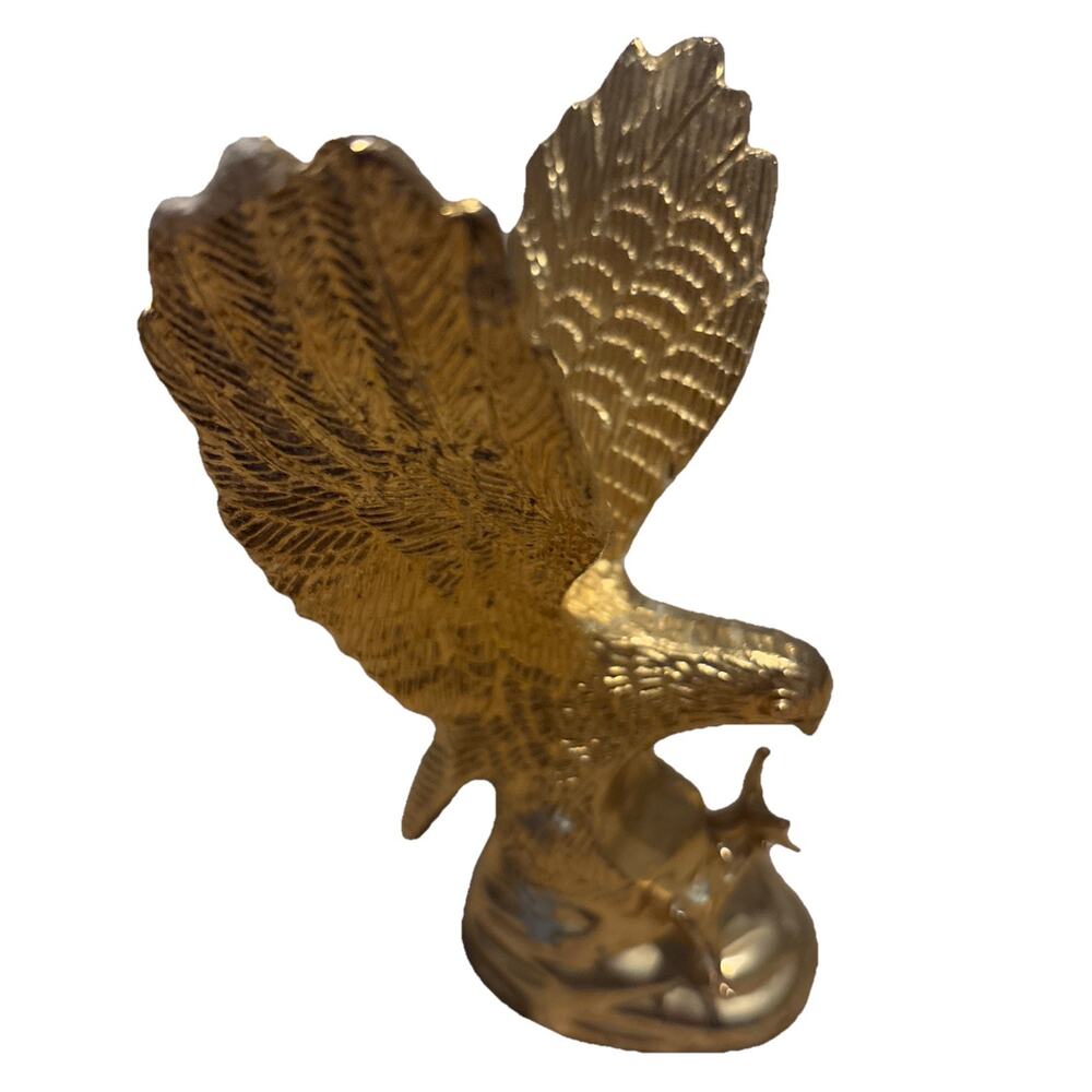 24K GOLD PLATED EAGLE SCULPTURE Hampshire LIMITED EDITION Thick Gold Coated